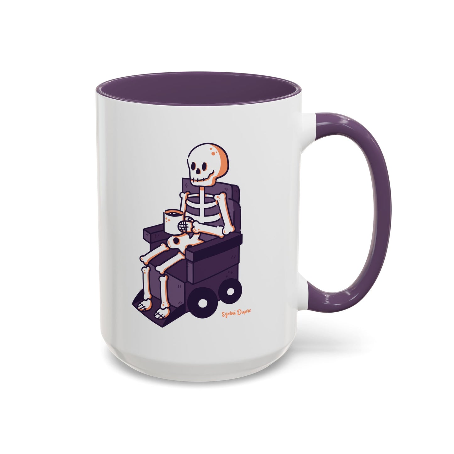 Wheelie Skeleton Coffee Mug