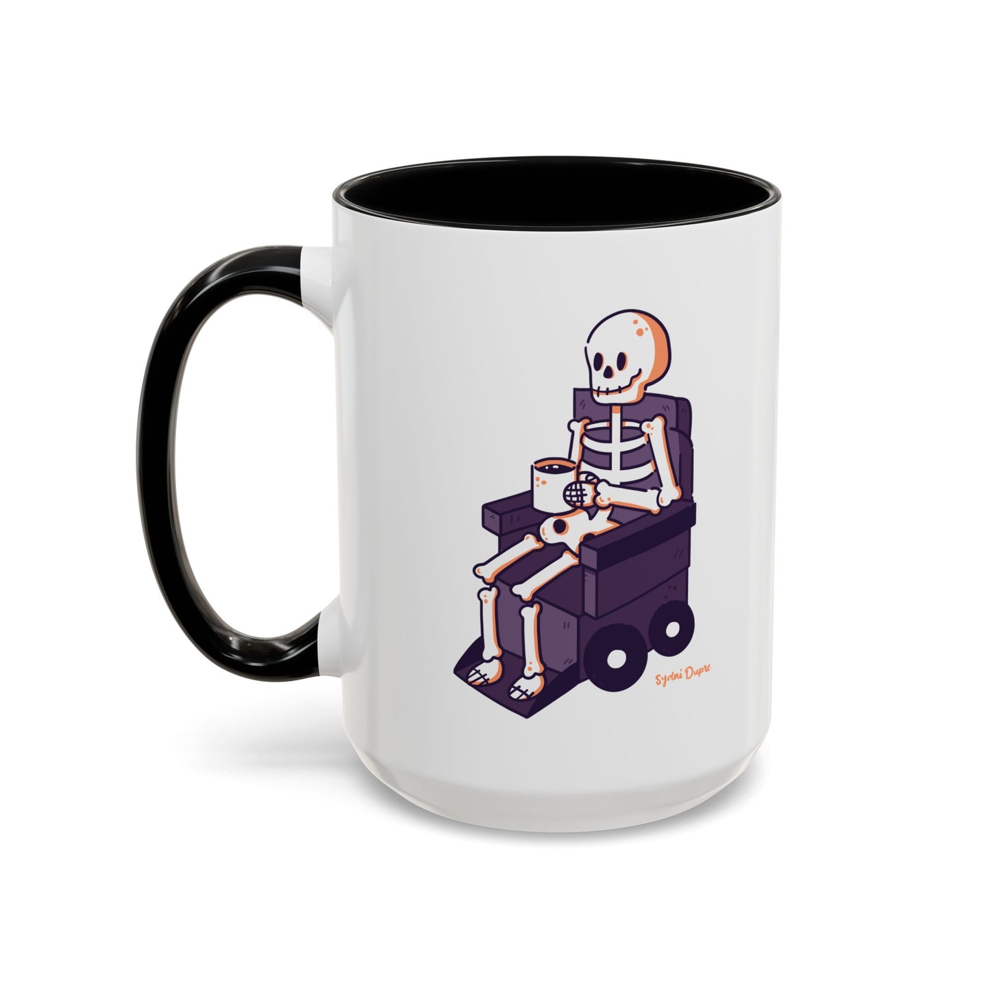 Wheelie Skeleton Coffee Mug
