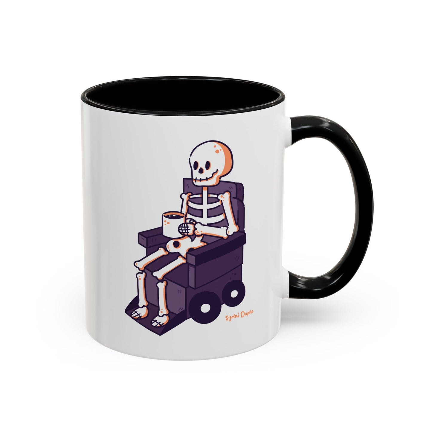 Wheelie Skeleton Coffee Mug