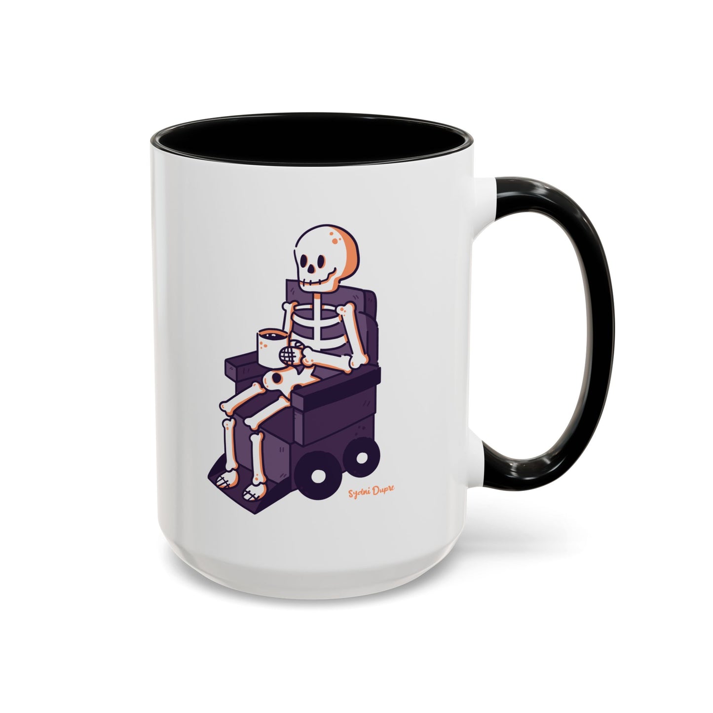 Wheelie Skeleton Coffee Mug