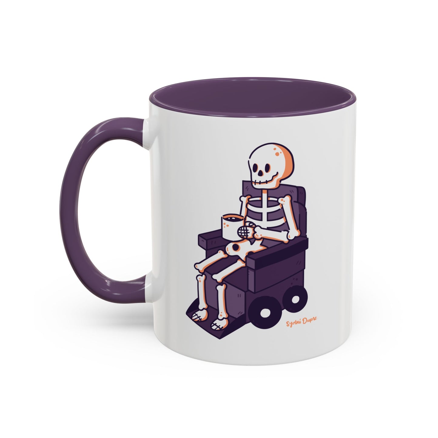 Wheelie Skeleton Coffee Mug