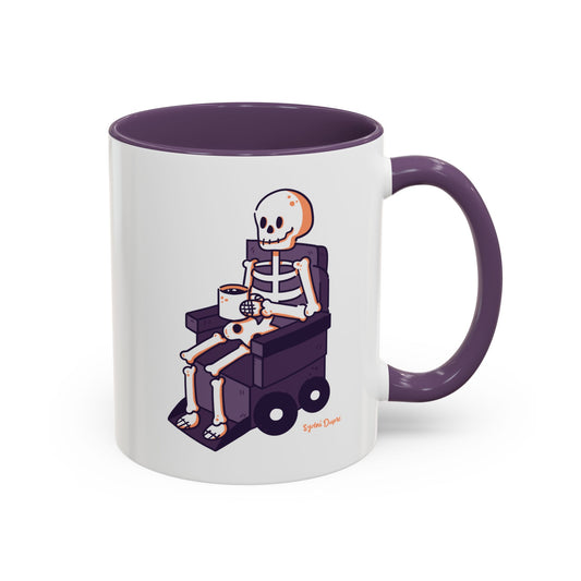 Wheelie Skeleton Coffee Mug